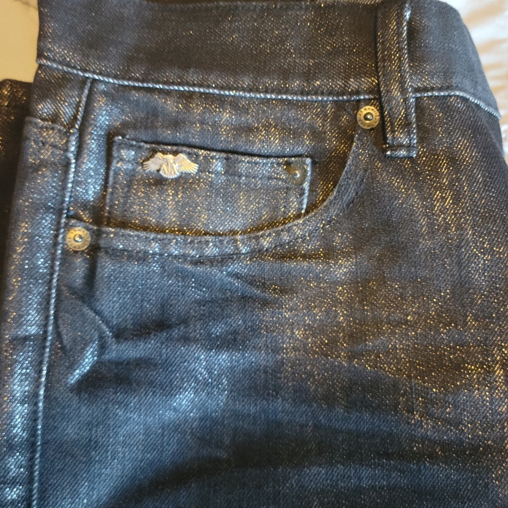 Armani Exchange Shimmering Black Denim